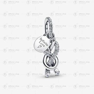 Pandora Pavé Infinity Knot Dangle Charm